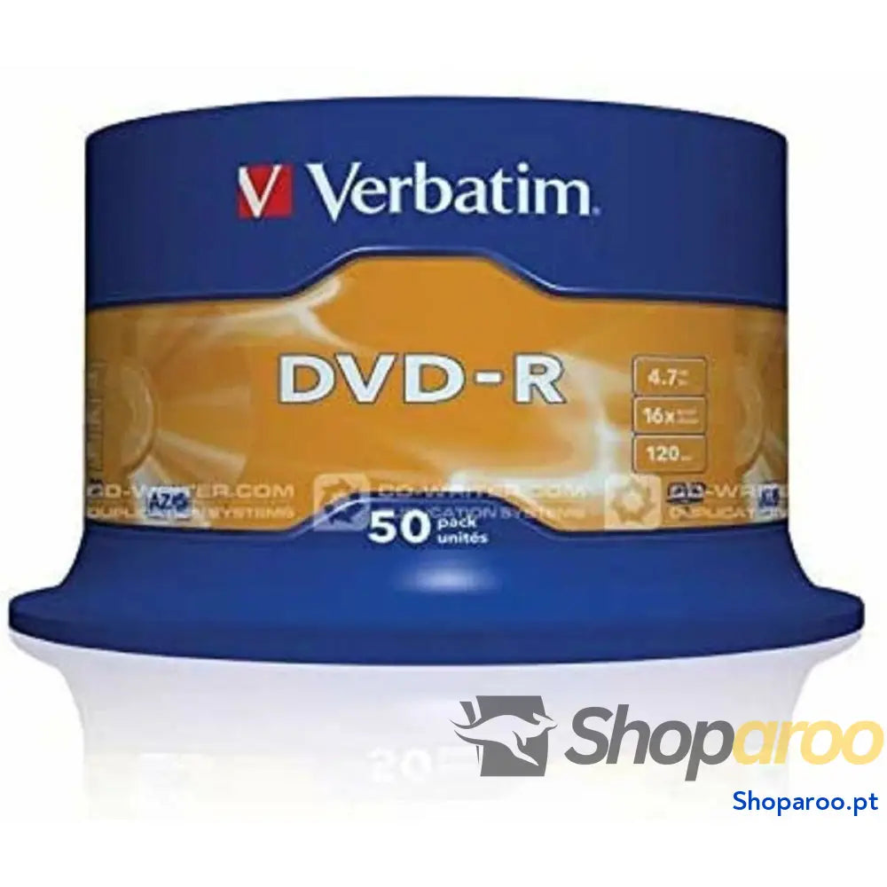 DVD-R Verbatim DVD-R Matt Silver 16x Prateado (50 Unidades)