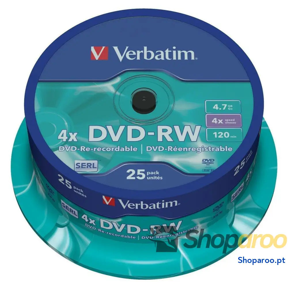 DVD-RW Verbatim    25 Unidades Multicolor 4,7 GB 4x