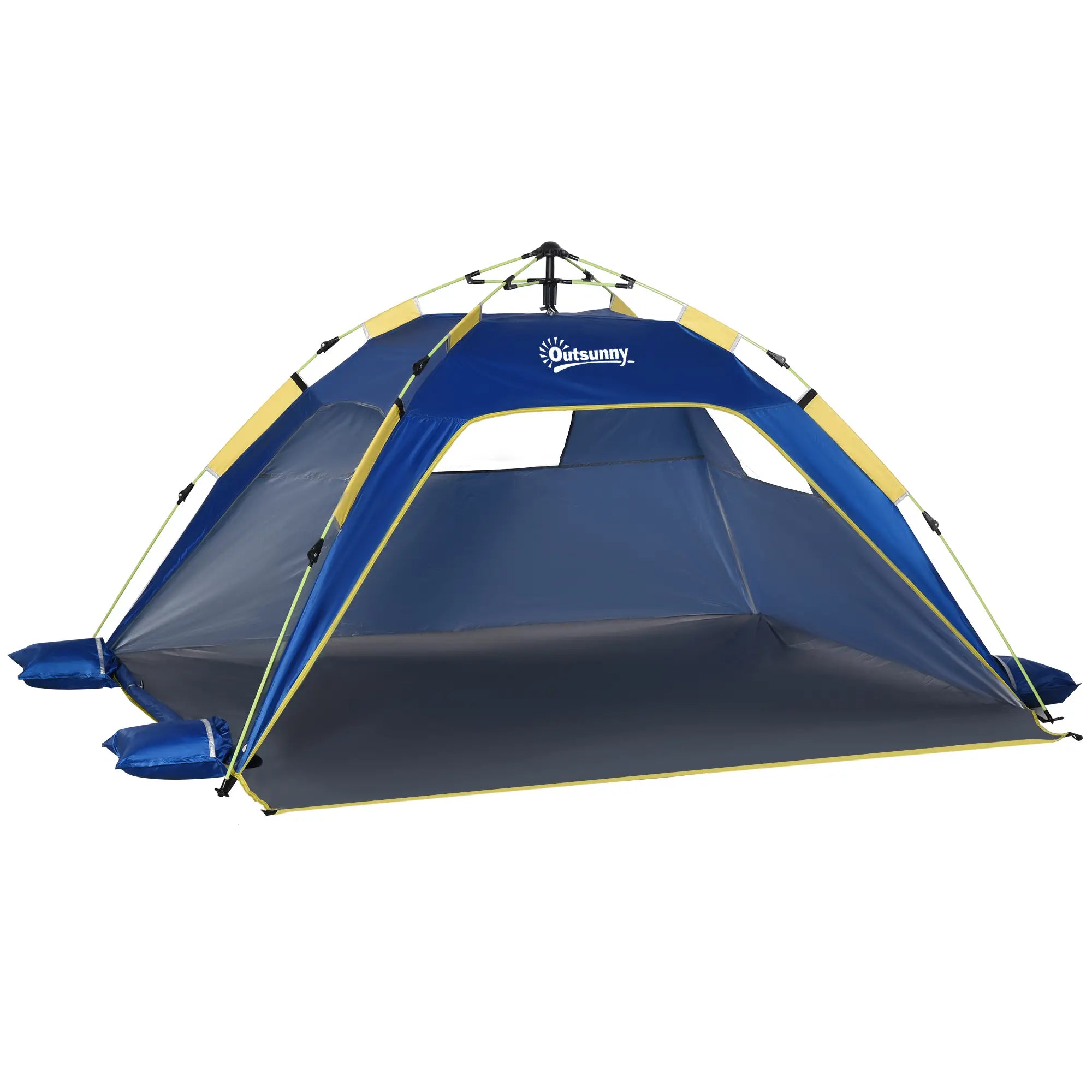 Tenda de Praia Dobrável Pop-up para 1 a 2 Pessoas Azul Escuro