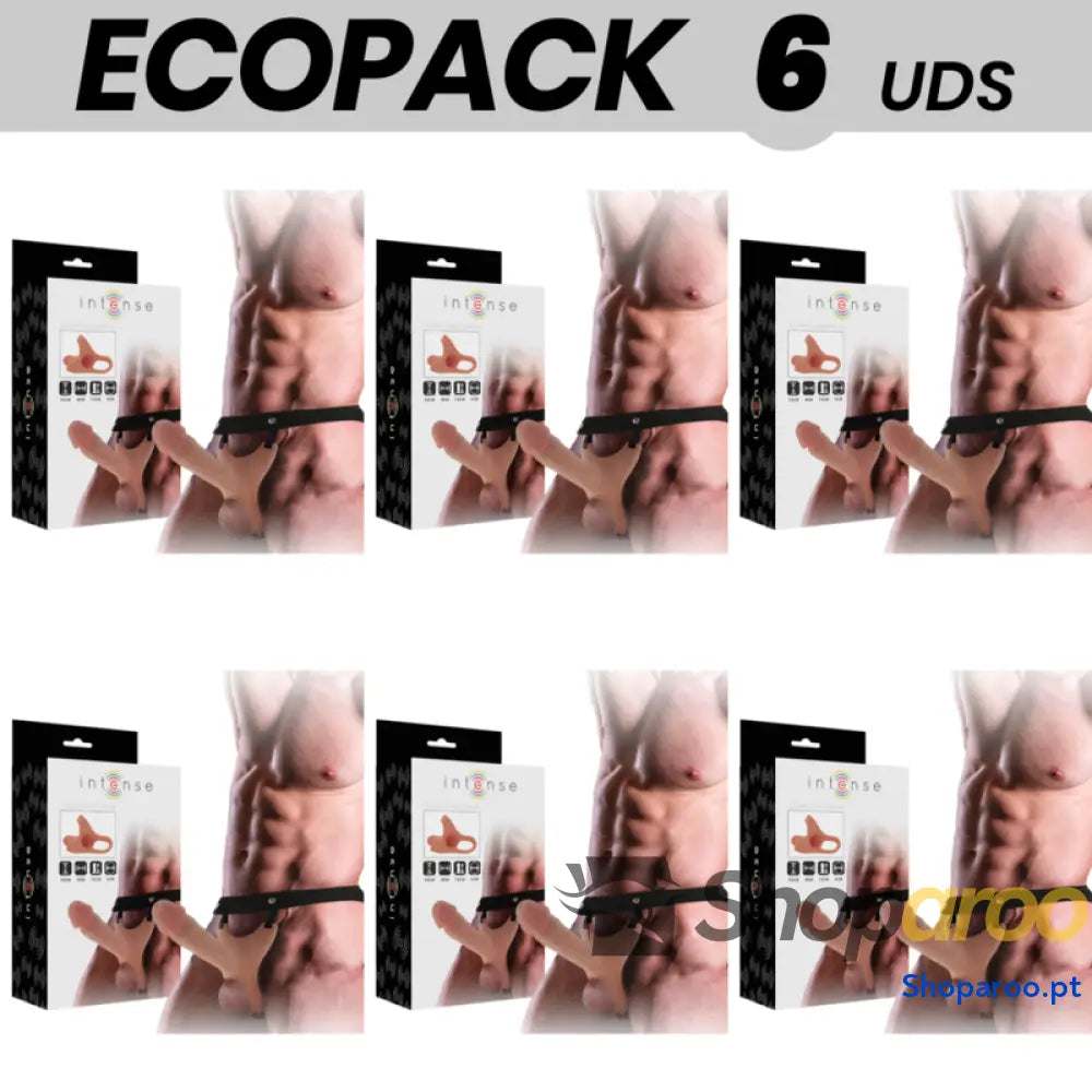 ECOPACK 6 UNIDADES INTENSE ARNÊS OCO COM DILDO 16 X 3,5 CM