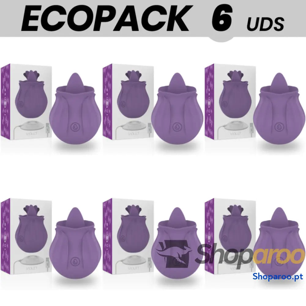ECOPACK 6 UNIDADES INTENSE ESTIMULADOR DE CLITÓRIS VIOLETA 10 VIBRAÕES LILS