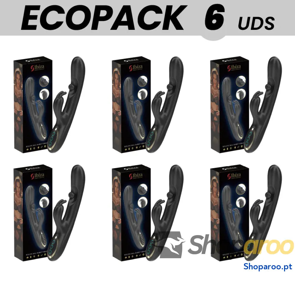 ECOPACKS 6 UNIDADES - IBIZA PODEROSO VIBRADOR RABBIT COM PÉROLA ROLANTE MASSAGEADORA