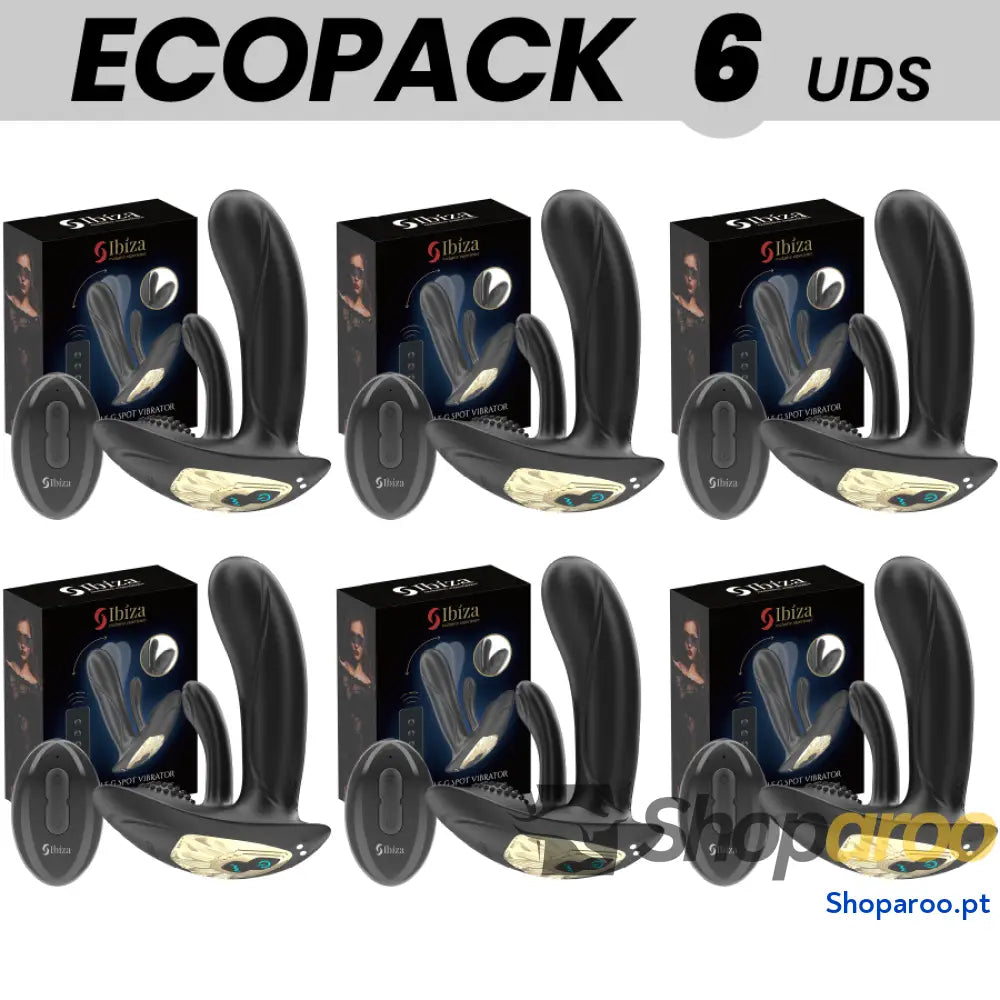 ECOPACKS 6 UNIDADES - VIBRADOR VESTÍVEL IBIZA COM ESTIMULAÇÃO DO PONTO G E CLITÓRIS COM CONTROLE REMOTO