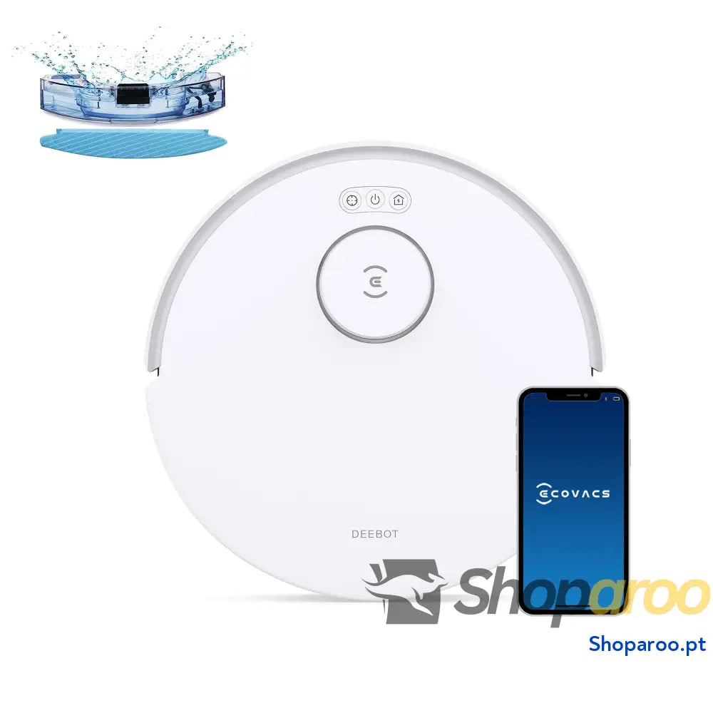 ECOVACS DEEBOT N20 Plus Robot aspirador e limpa chão potência de sucção 8000 Pa estação Dustbagless PureCyclone anti