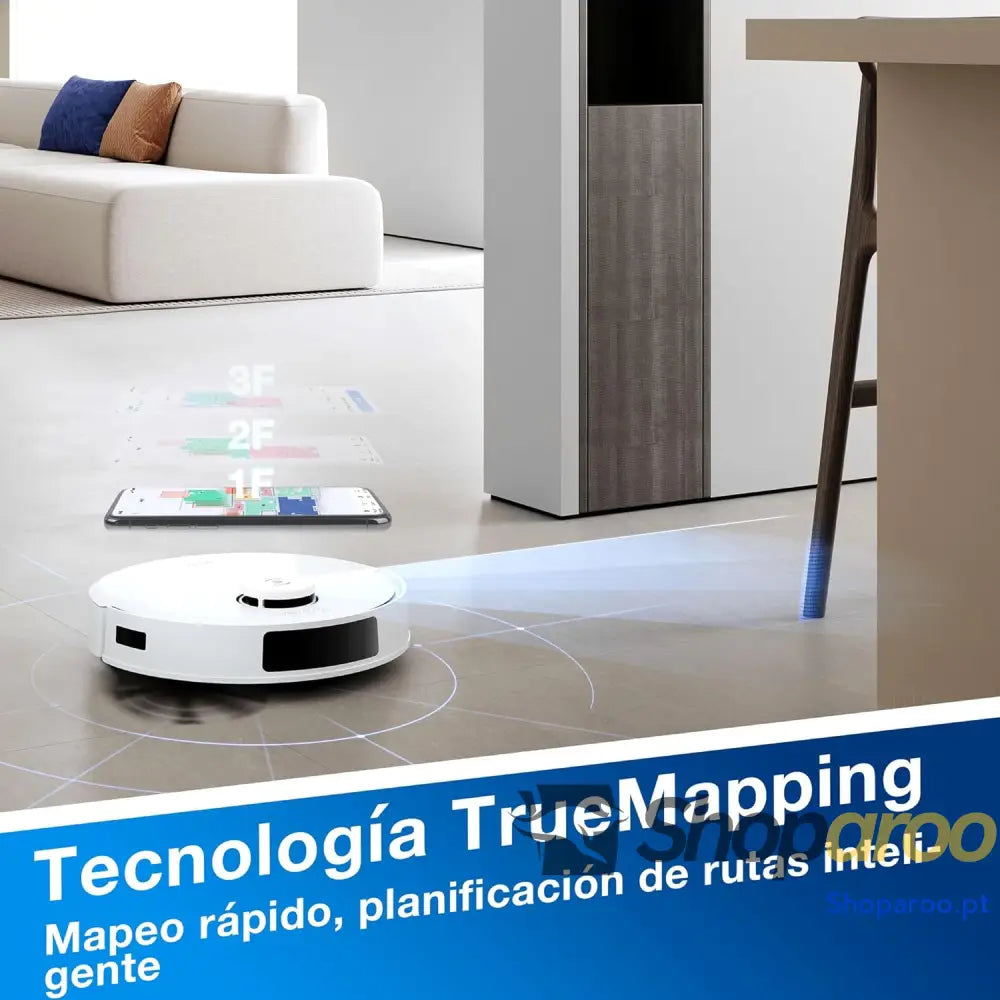 ECOVACS DEEBOT N20 Plus Robot aspirador e limpa chão potência de sucção 8000 Pa estação Dustbagless PureCyclone anti