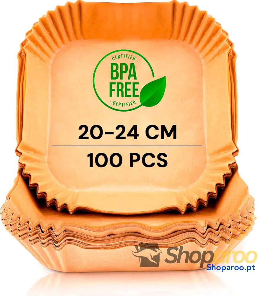 Edihome Papel de fritadeira ar Fryer Air 100 unidades 20 24 cm BPA Free descartável para forno acessórios sem óleo 5