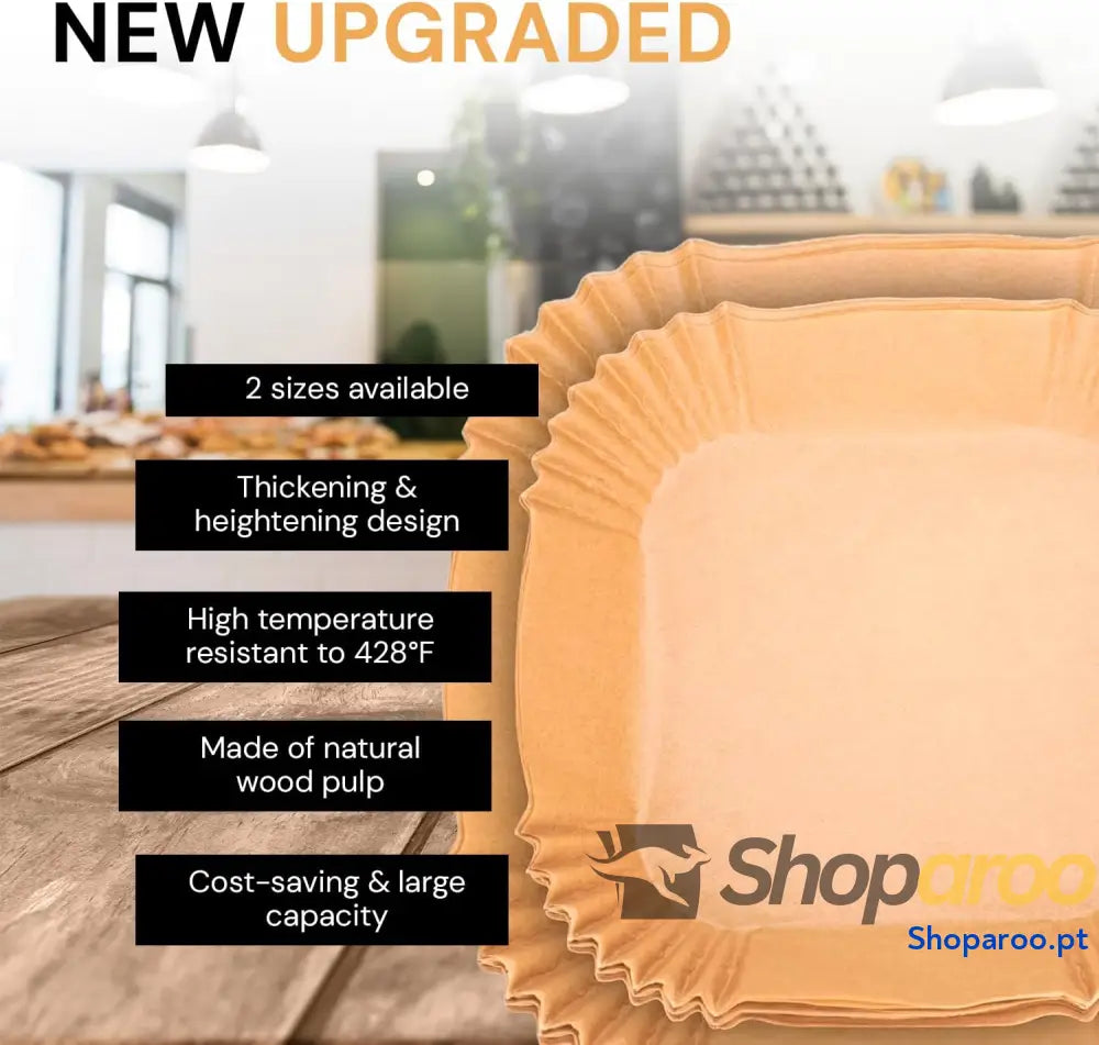 Edihome Papel de fritadeira ar Fryer Air 100 unidades 20 24 cm BPA Free descartável para forno acessórios sem óleo 5