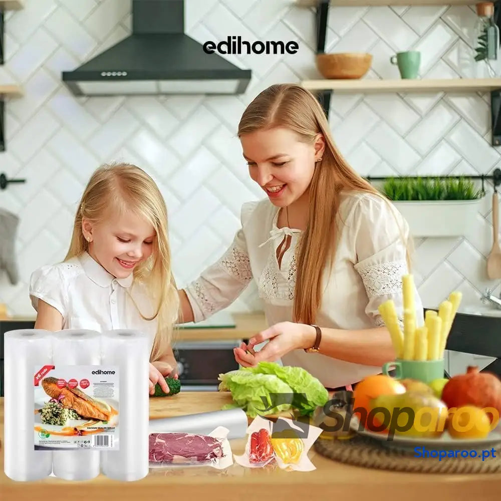 Sacos alimentos vazios 20 x 300 cm 3 rolo sacos para embalar a vácuo conservação embalagem BPA Free ous verde (3 rolos