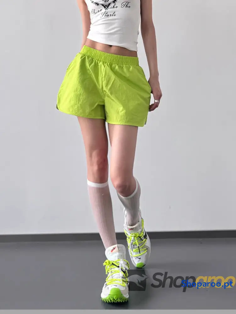 Elastic Waist Active Shorts