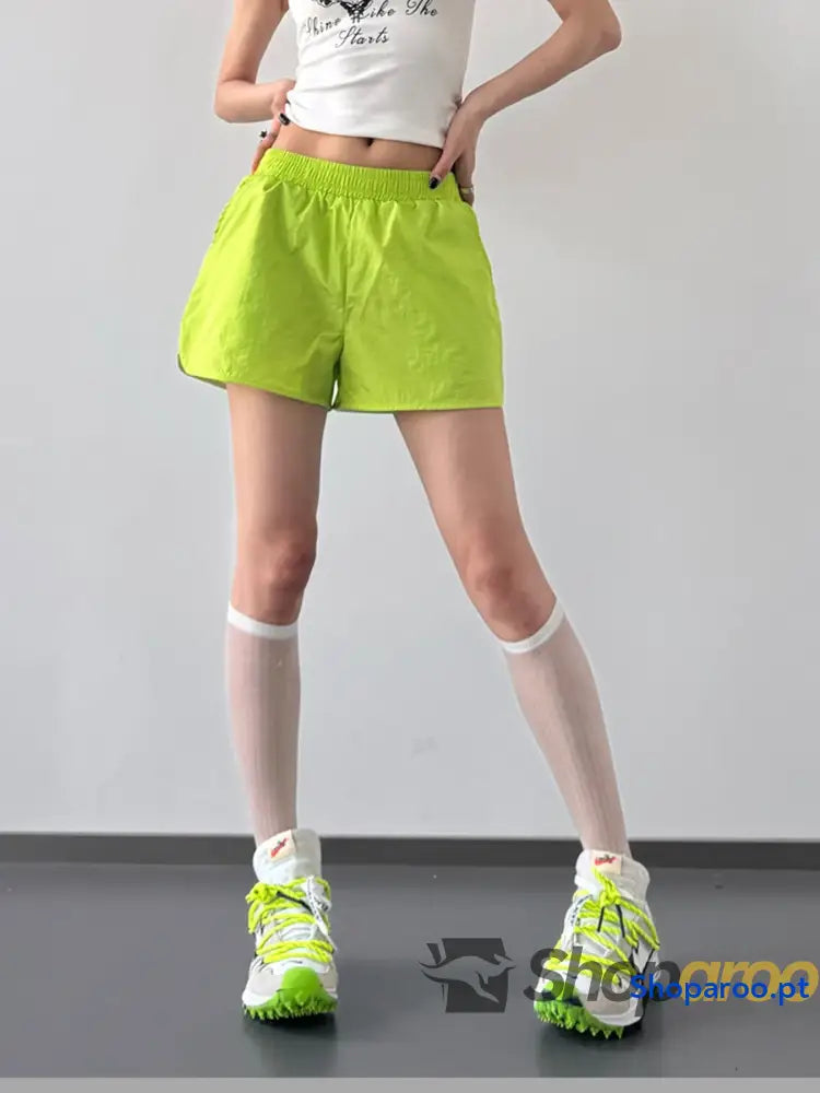 Elastic Waist Active Shorts