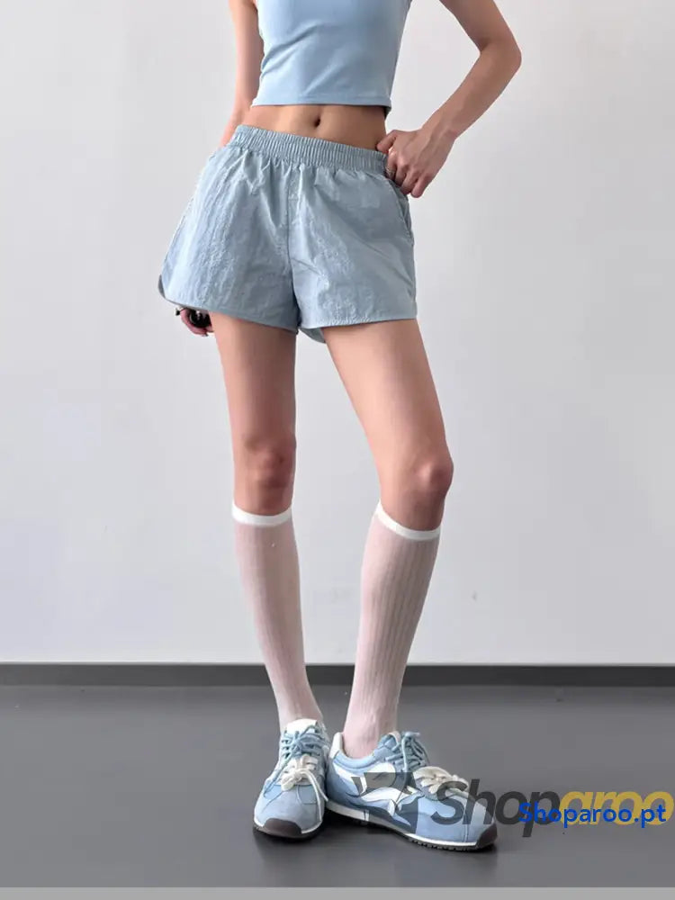 Elastic Waist Active Shorts