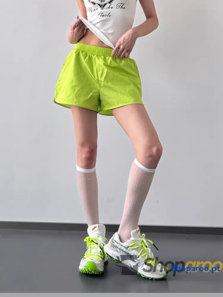 Elastic Waist Active Shorts
