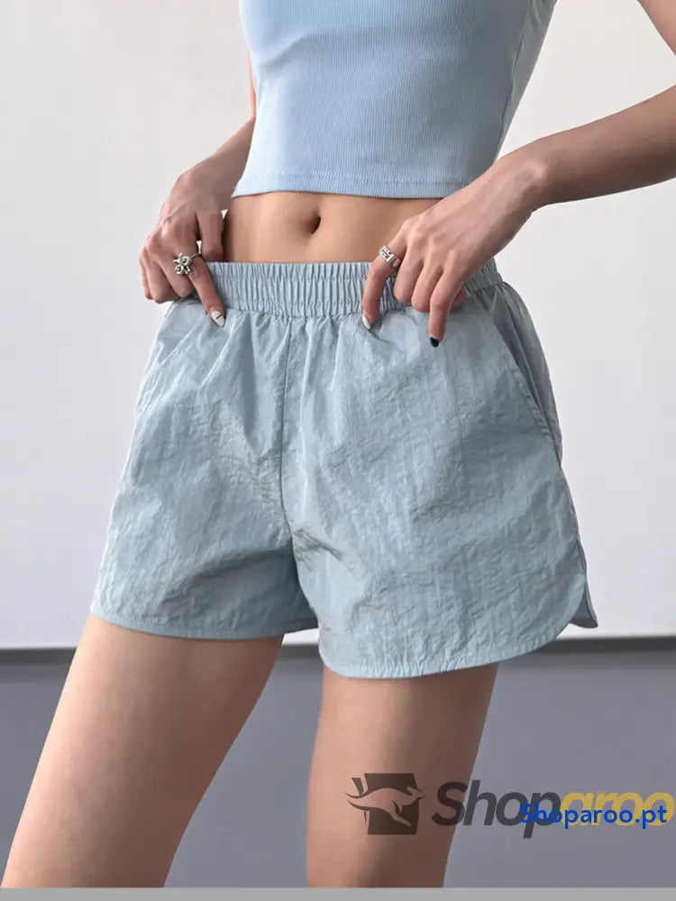 Elastic Waist Active Shorts