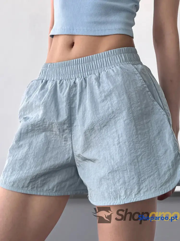 Elastic Waist Active Shorts