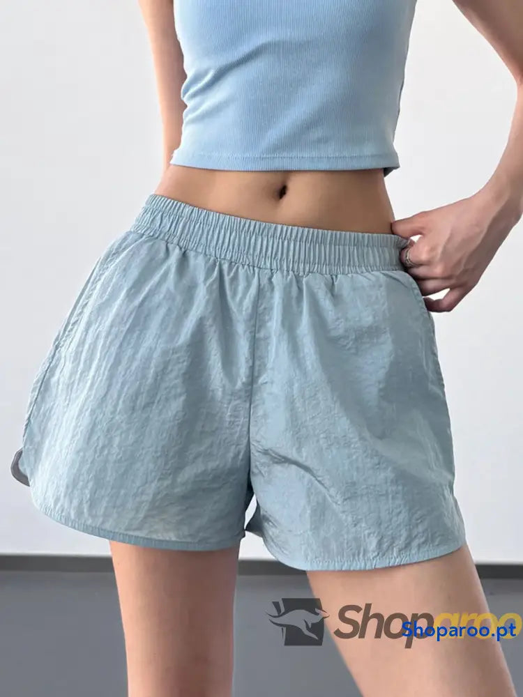 Elastic Waist Active Shorts