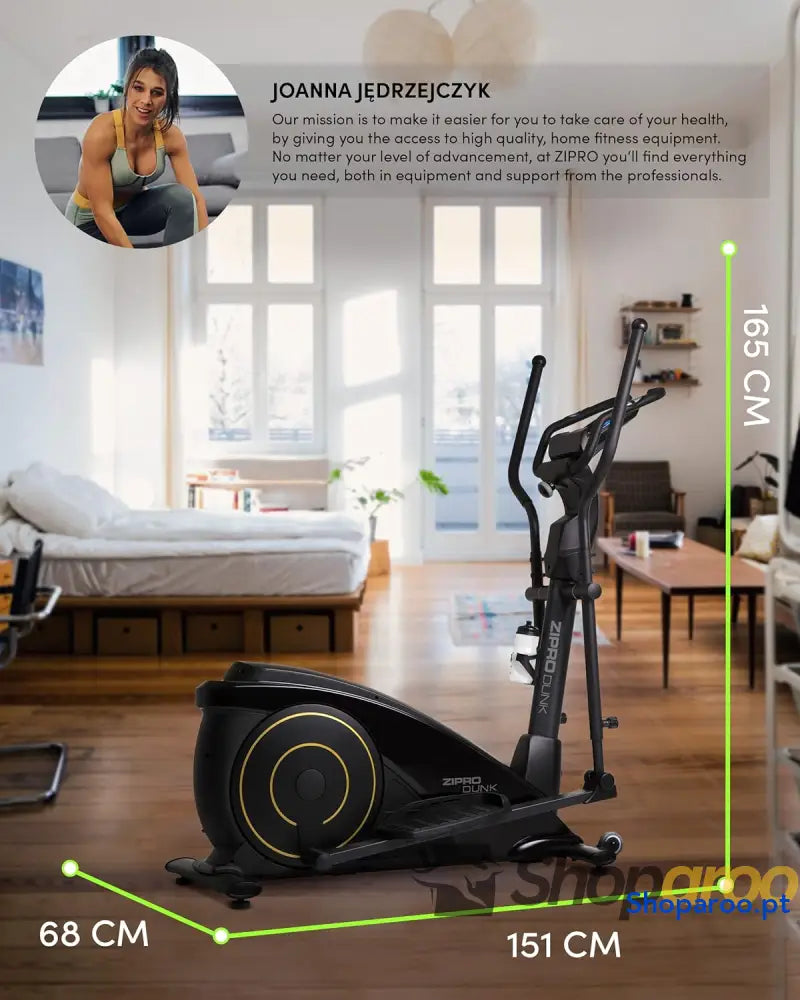 Elíptica Dunk resistência de até 150 kg ideal para casa equipamento treino cardiovascular máquinas exercício treinador