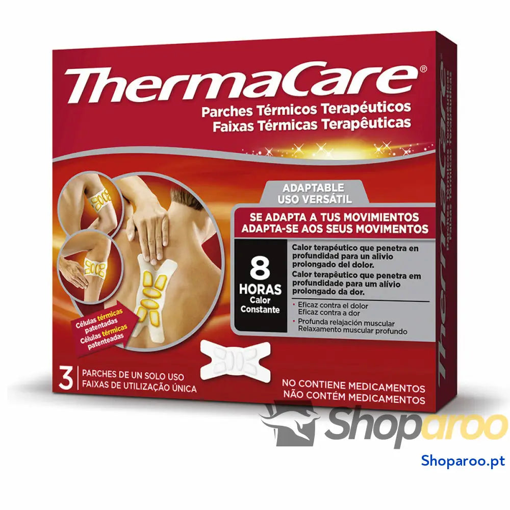 Emplastros Térmicos Corporais Thermacare (3 Unidades)