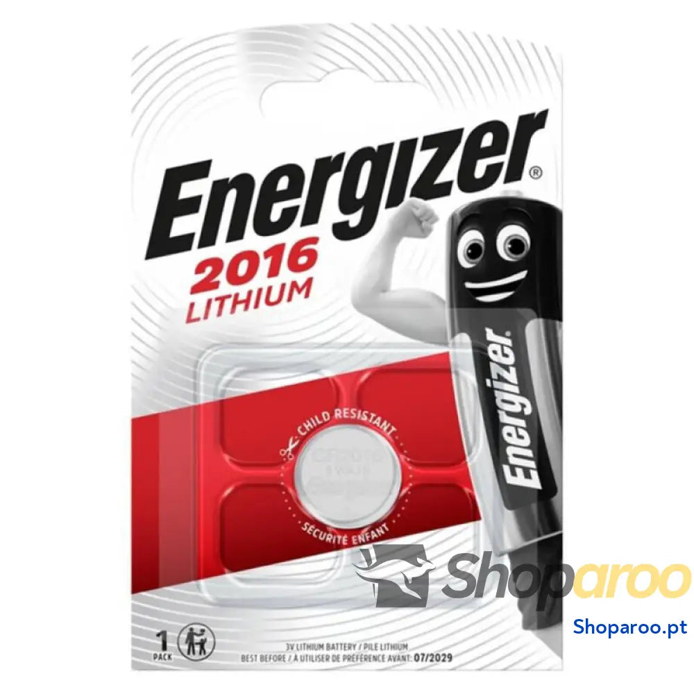 ENERGIZER BATERIA BOTO DE LÍTIO CR2016 3V 1 UNIDADE