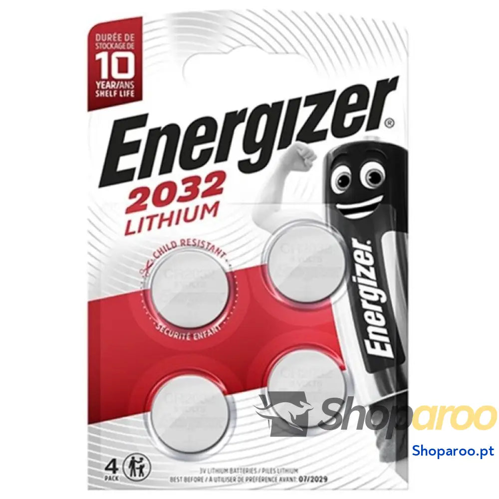 ENERGIZER BATERIA BOTO DE LÍTIO CR2032 3V 4 UNIDADE