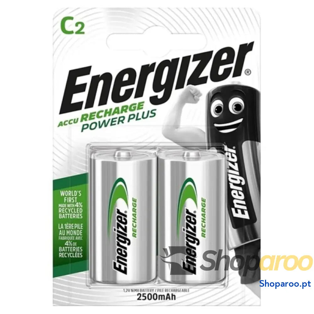 ENERGIZER BATERIA RECARREGVEL POWER PLUS HR14 C 2500mAh 2 UNIDADE