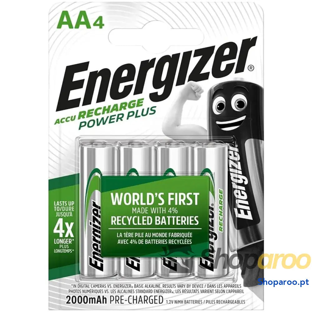 ENERGIZER BATERIAS RECARREGVEIS AA4 BLISTER 4
