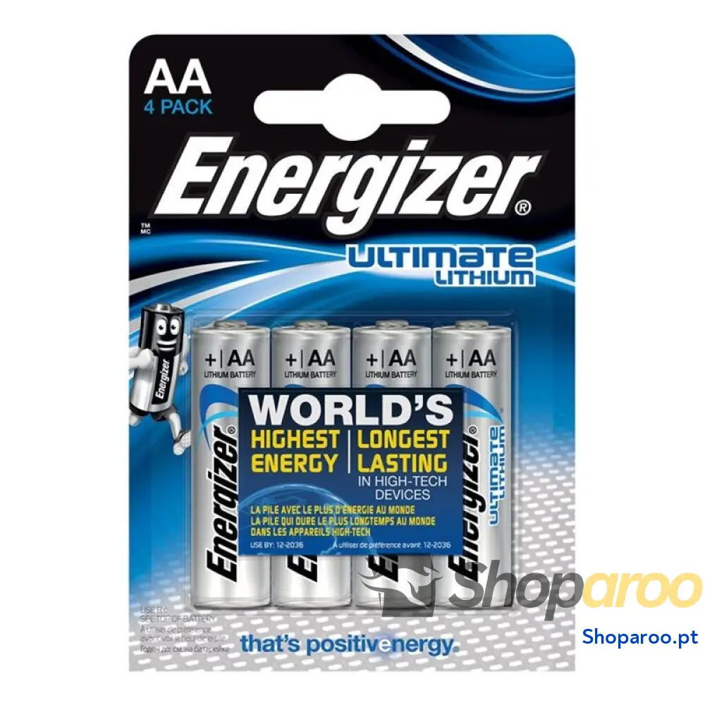 ENERGIZER ULTIMATE LÍTIO AA L91 LR6 1,5V *4