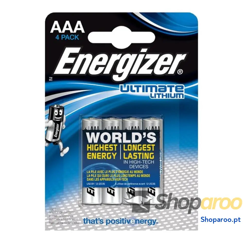 ENERGIZER ULTIMATE LÍTIO AAA L92 LR03 1,5V *4