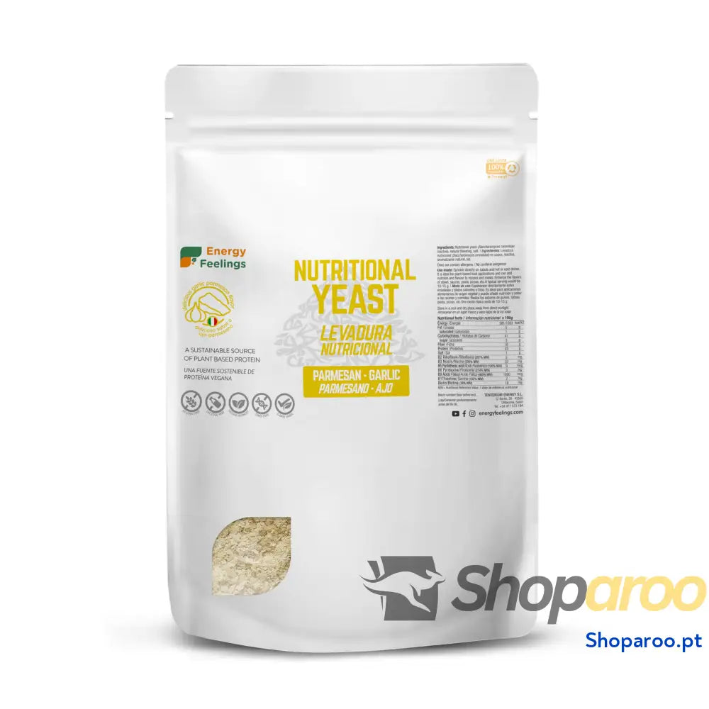 Energy Feelings Levedura nutricional B12 1 kg levedura nutritiva em flocos rica vitamina B e proteínas 51% natural