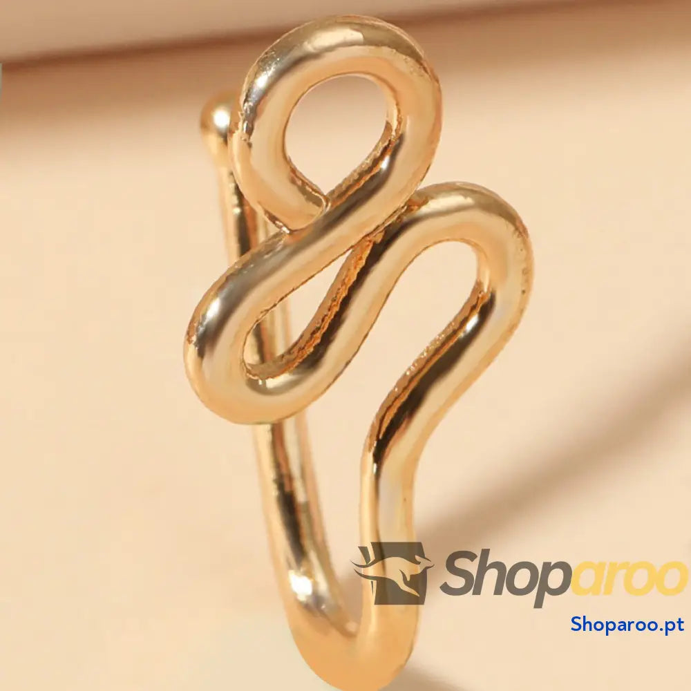 Enfeite de Nariz em Ouro 18K (Banhado) com Design Geométrico