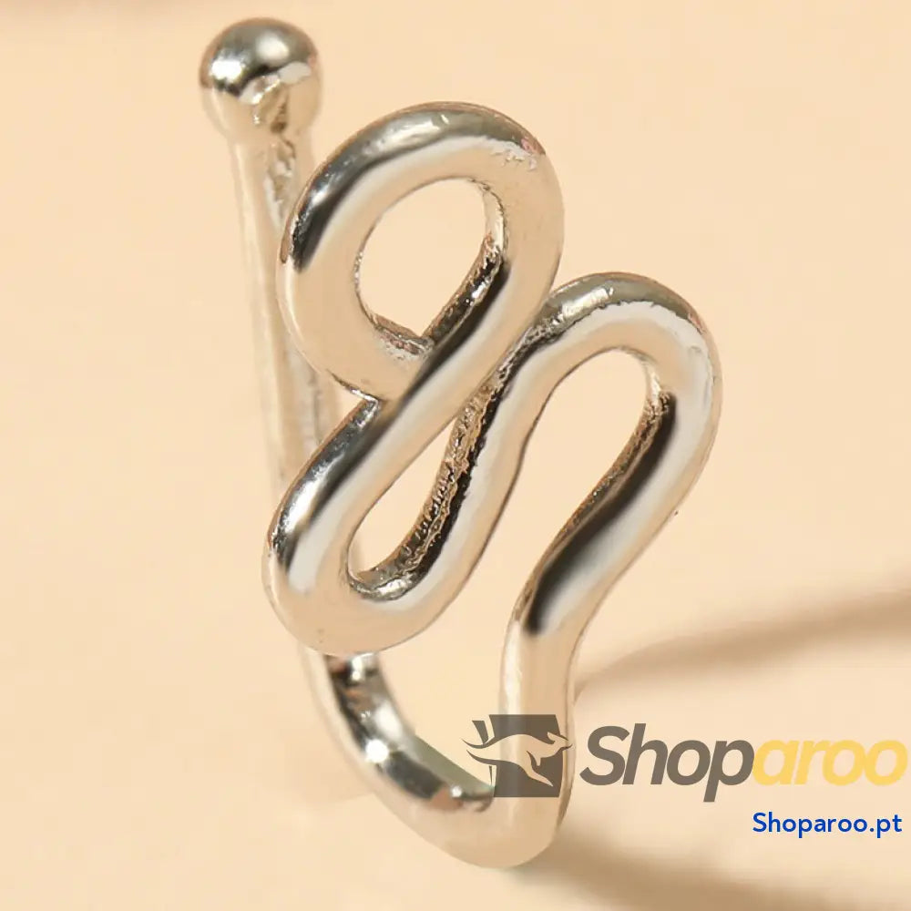 Enfeite de Nariz em Ouro 18K (Banhado) com Design Geométrico