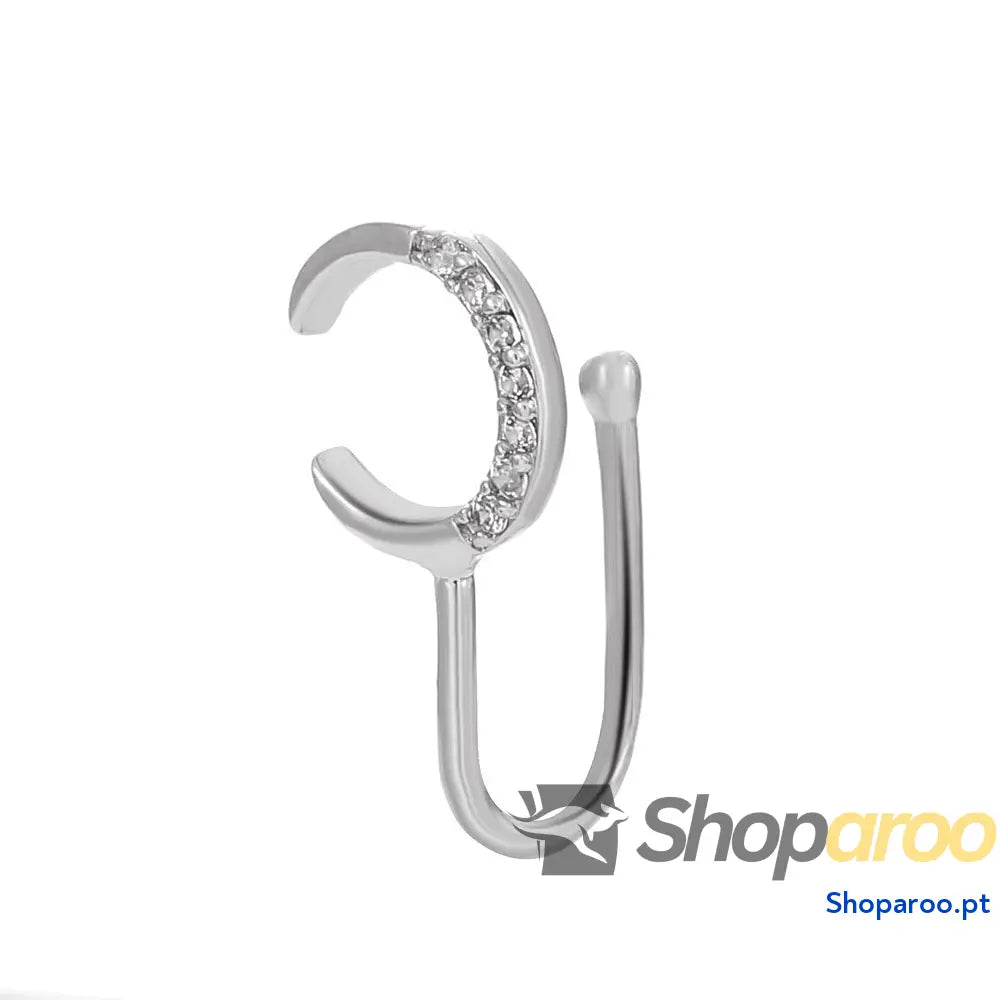Enfeite de Nariz em Ouro 18K (Banhado) com Design Geométrico