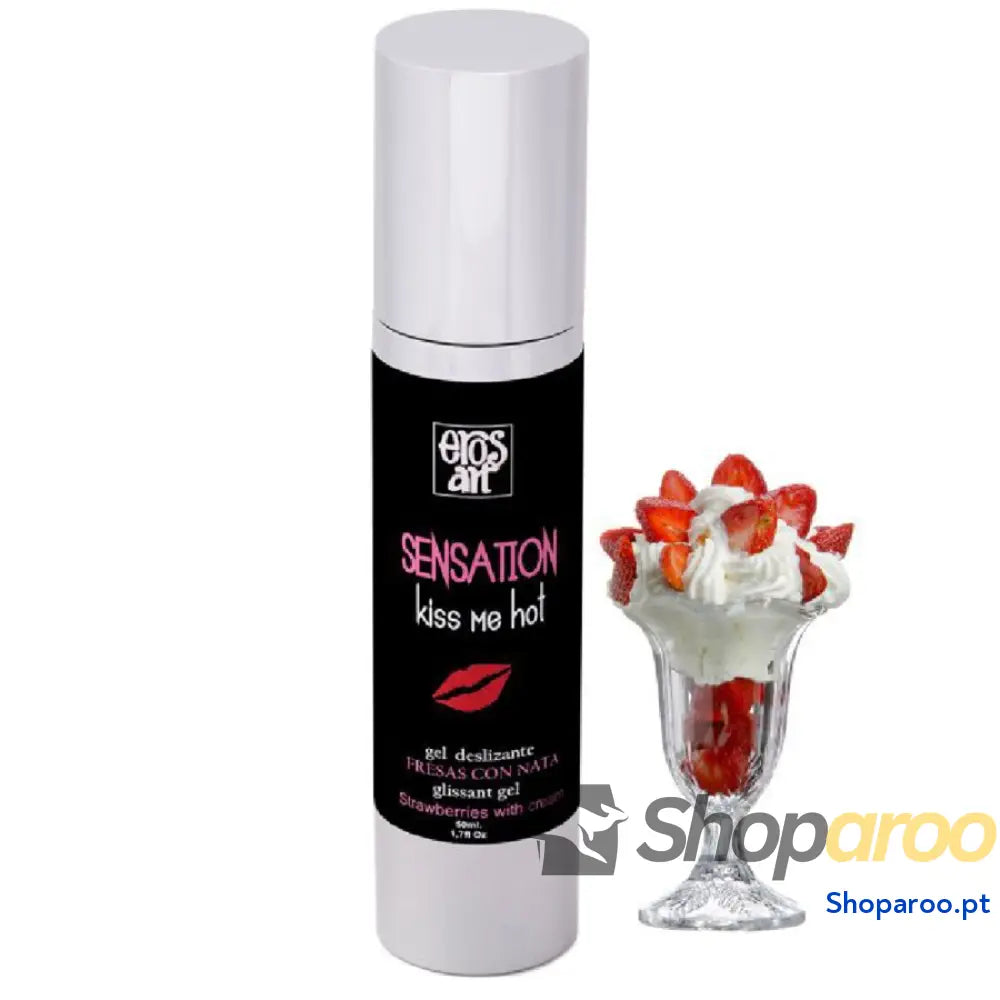 EROS-ART - SENSATTION LUBRIFICANTE NATURAL MORANGOS COM CREME 50 ML