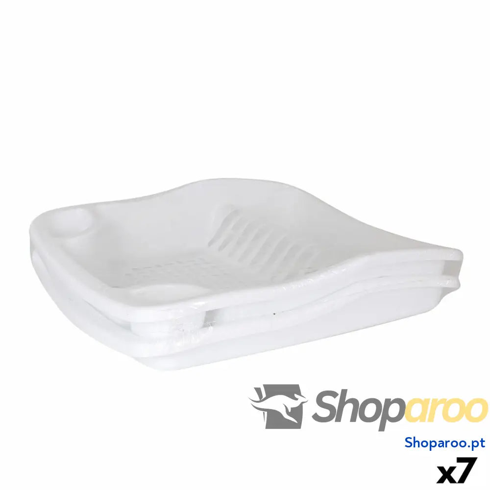 Escorredor de Louça Dem Bloom Plástico Branco 48 x 40 x 11,5 cm (7 Unidades)