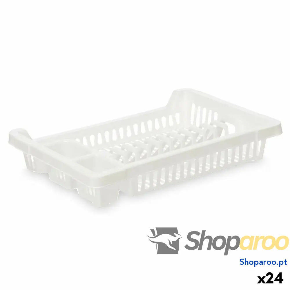 Escorredor de Louça Kinvara 2601407-2 Branco Plástico 42,5 x 7 x 29,5 cm (24 Unidades)