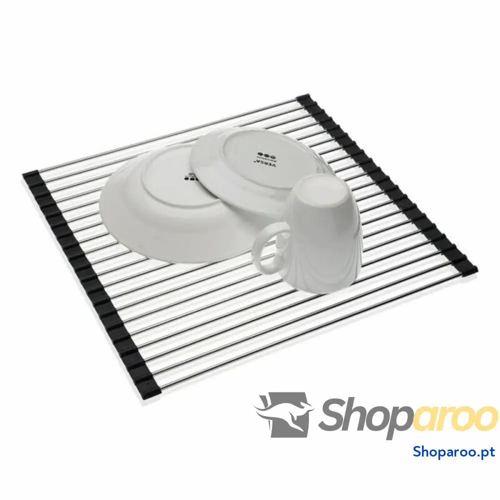 Escorredor de Louça Versa Eloy Aço Alumínio Silicone (32 x 0,04 x 44 cm)