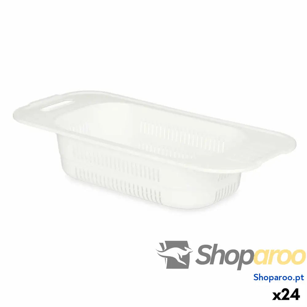 Escorredor Kinvara 04 1314 Branco Plástico 47 x 9,5 x 22 cm (24 Unidades)