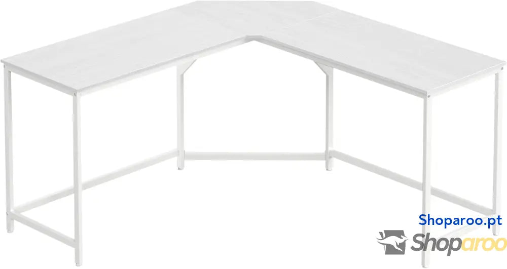 Escritório de canto mesa em forma L 149 x 76 cm economiza espaço escritório casa jogos branco Bordo LWD073W01
