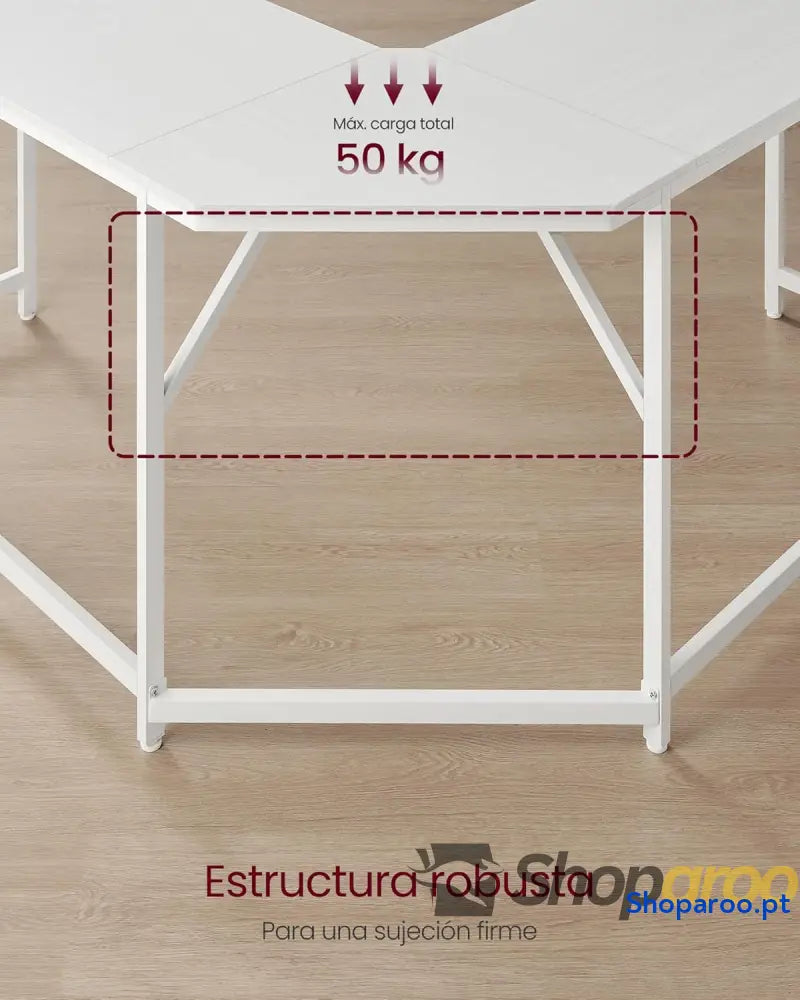 Escritório de canto mesa em forma L 149 x 76 cm economiza espaço escritório casa jogos branco Bordo LWD073W01