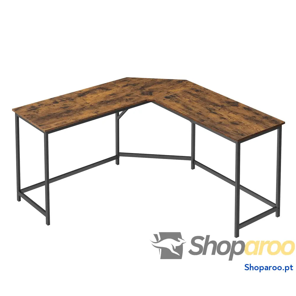 Escritório de canto mesa em forma L 149 x 76 cm economiza espaço escritório casa jogos branco Bordo LWD073W01