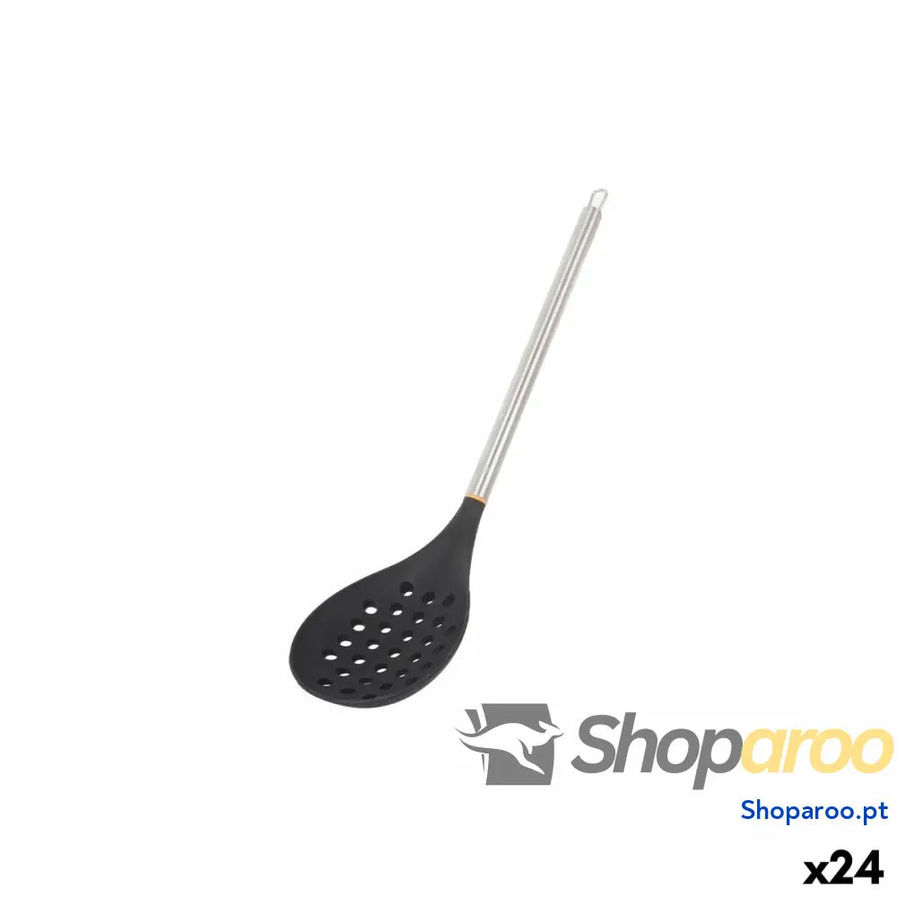 Escumadeira MasterChef Silicone Aço inoxidável 34 cm (24 Unidades)