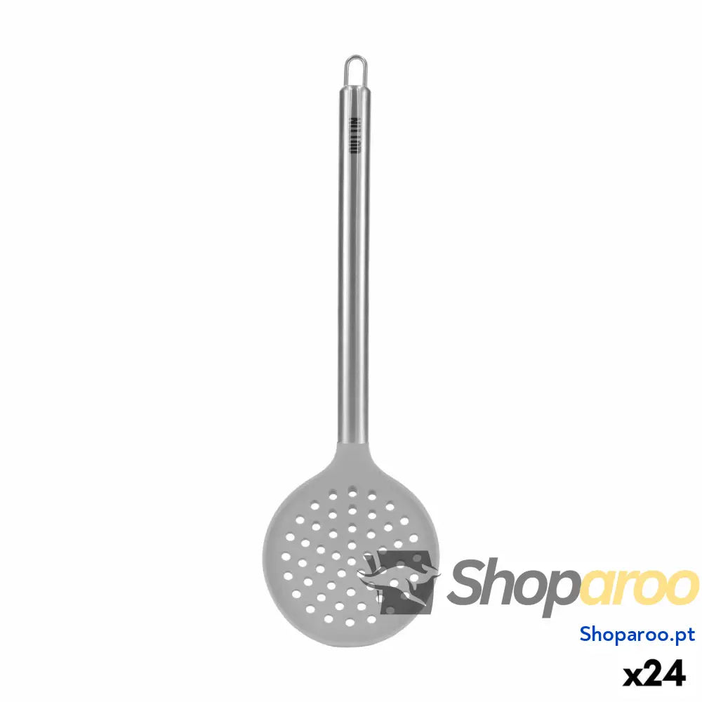 Escumadeira Quttin Silicone Aço 35 x 10,9 cm (24 Unidades)