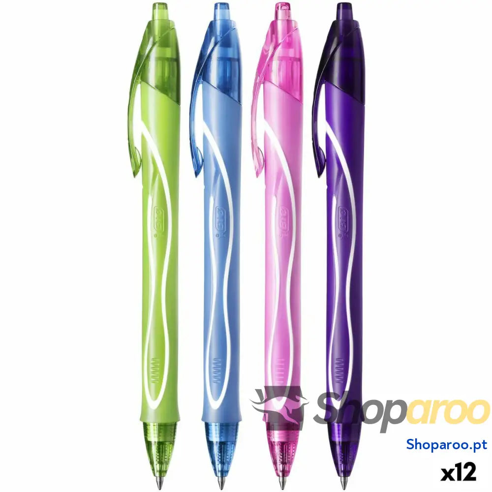 Esferográfica de gel Bic Gel-Ocity Quick Dry 4 Colours 0,3 mm 12 Peças
