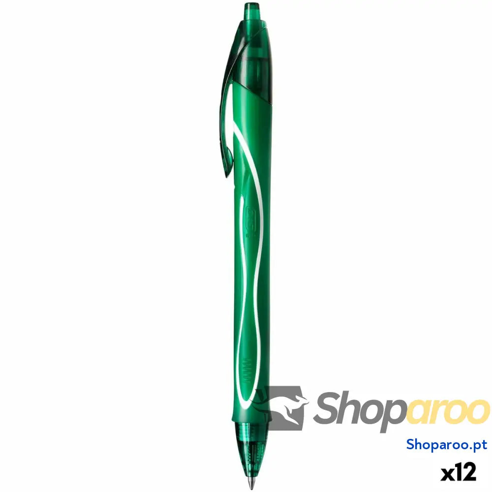 Esferográfica de gel Bic Gel-Ocity Quick Dry Verde 0,3 mm (12 Unidades)