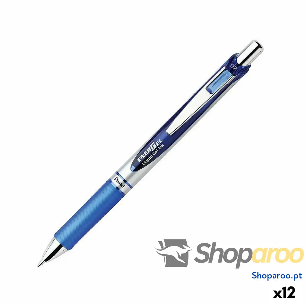 Esferográfica de gel Pentel Energel XM Klick 0.7 Azul 12 Peças