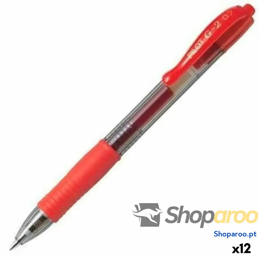 Esferográfica de gel Pilot G-2 07 Vermelho 0,4 mm (12 Unidades)