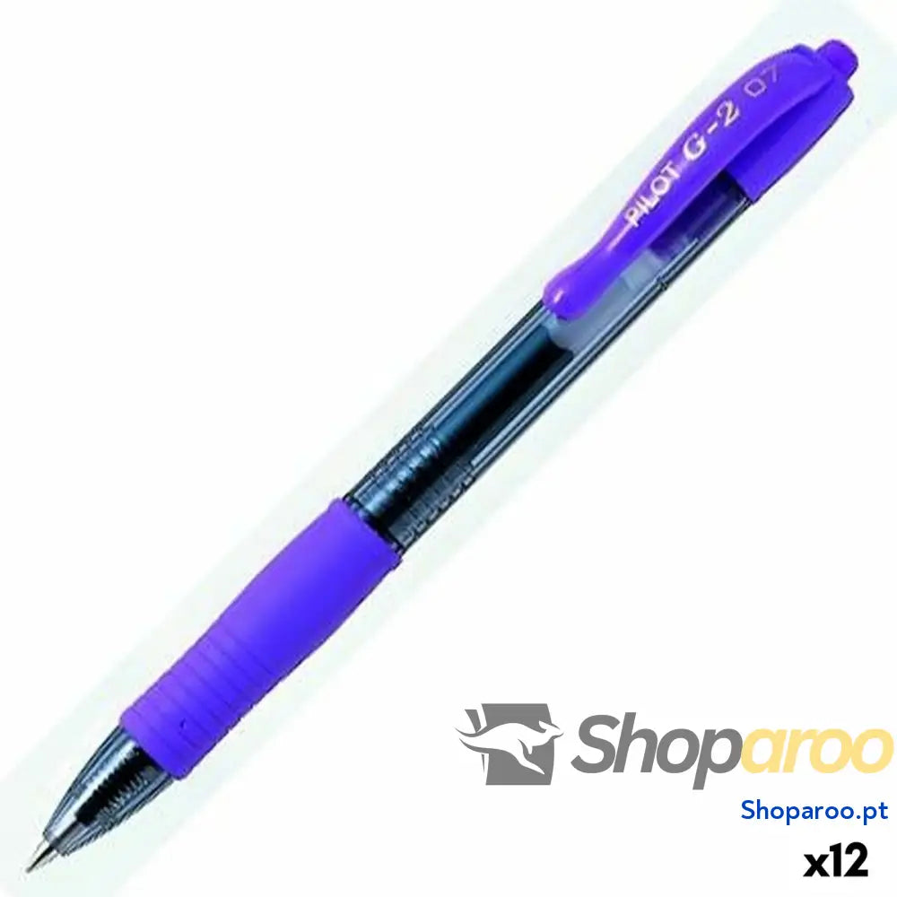 Esferográfica de gel Pilot G-2 Violeta 0,7 mm (12 Unidades)