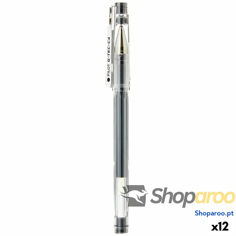 Esferográfica de gel Pilot G-TEC C4 Preto 0,2 mm (12 Unidades)