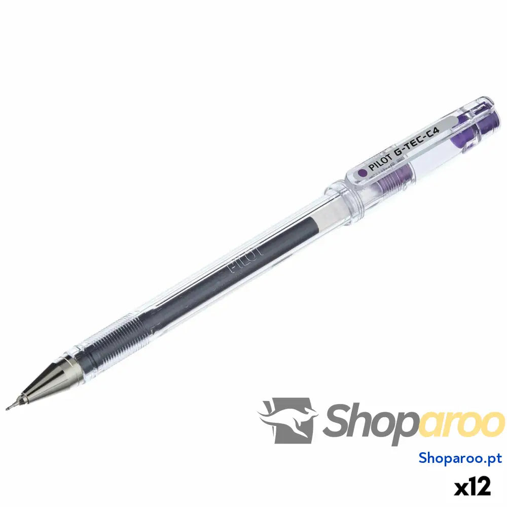 Esferográfica de gel Pilot G-TEC C4 Roxo Violeta 0,2 mm (12 Unidades)