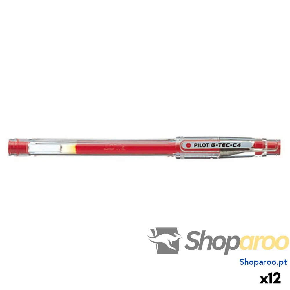 Esferográfica de gel Pilot G-TEC C4 Vermelho 0,2 mm (12 Unidades)