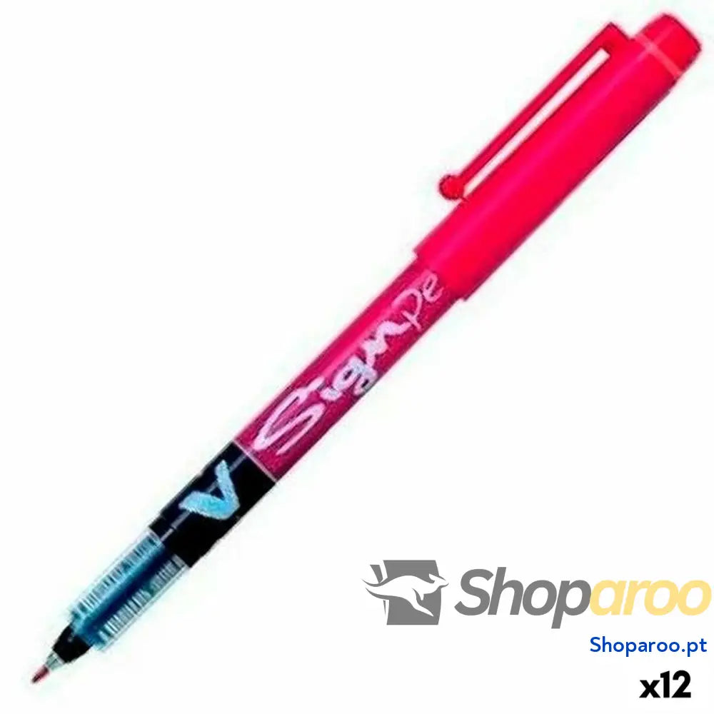 Esferográfica de gel Pilot V Sign Pen Vermelho 0,6 mm (12 Unidades)